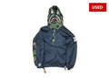 (USED) BAPE Nylon Half Zip Shark Jacket Green Camo/Black