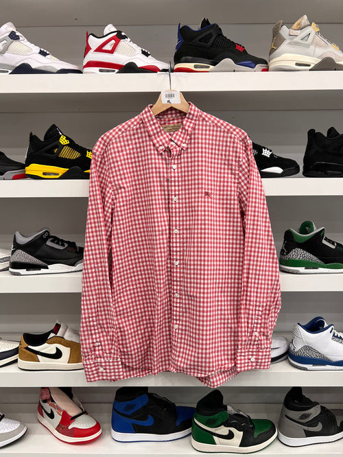 (USED) Burberry Button Up Red/White