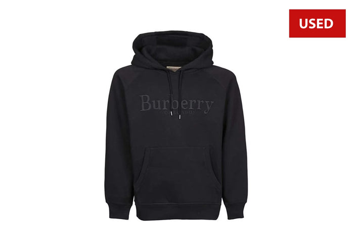 (USED) Burberry Embroidered Logo Sweatshirt Black