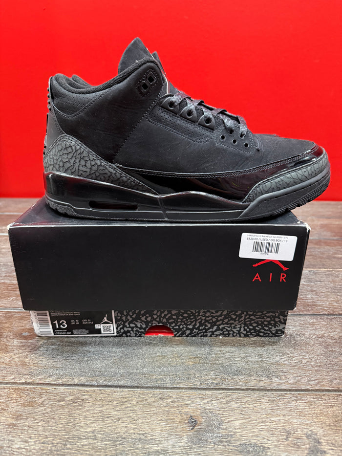 (USED) Jordan 3 Retro Black Cat (2025) - Sz 13