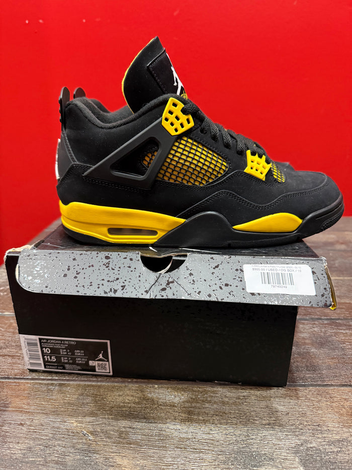 (USED) Jordan 4 Retro Thunder (2023) - Sz 10