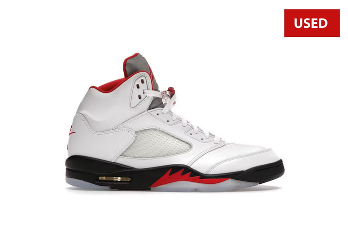 (USED) Jordan 5 Retro Fire Red Silver Tongue (2020) - Sz 12