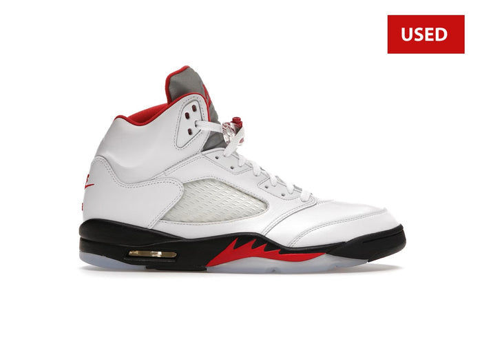 (USED) Jordan 5 Retro Fire Red Silver Tongue (2020) - Sz 13