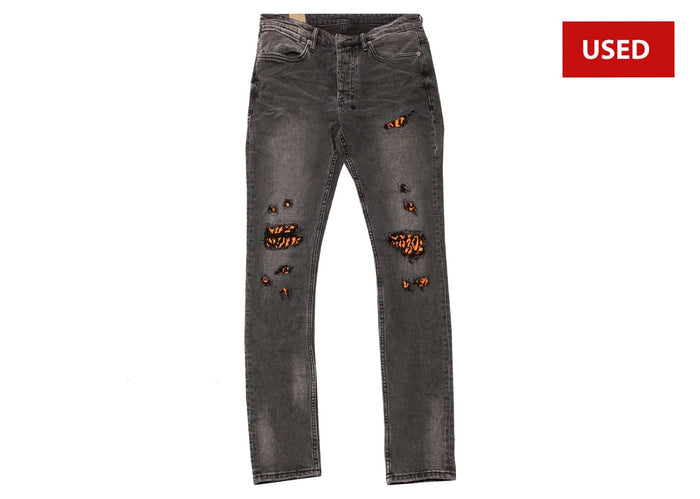 (USED) Ksubi Van Winkle Angst Fire Patch Jean 'Black'