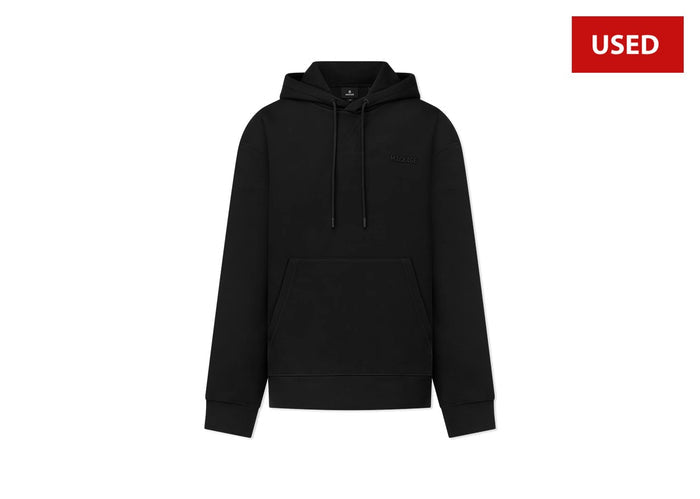 (USED) Mackage KOLTON Double-Face Jersey Logo Hoodie Black (Silicone Hood)