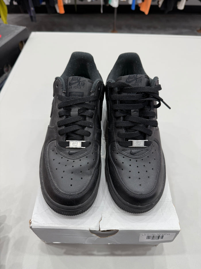 (USED) Nike Air Force 1 Low Supreme Black - Sz 6.5