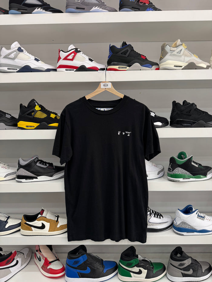 (USED) Off-White OW Logo Slim Short-Sleeve Tee 'Black/White'