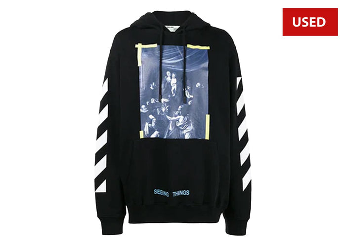 (USED) Off-White Seeing Things Hoodie Black