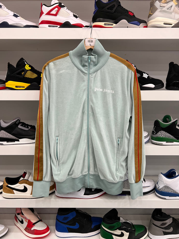 (USED) Palm Angels Velour Track Jacket Light Blue