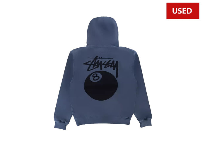 (USED) Stussy 8 Ball Pigment Dyed Hoodie Sweatshirt