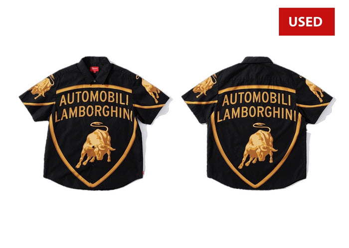 (USED) Supreme Automobili Lamborghini S/S Shirt Black (HEATCHECK ARCHIVE)