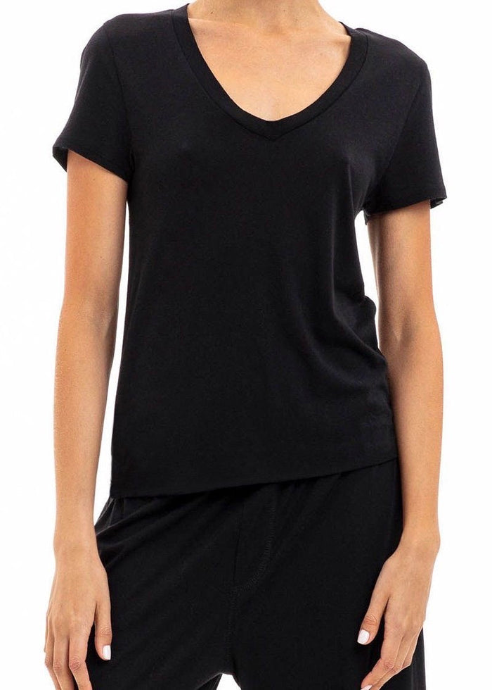 V Neck T-Shirt (Black)