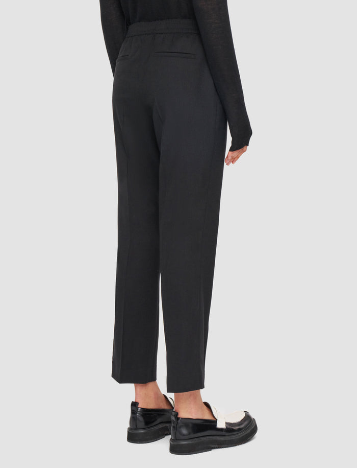 Black Vilar Tailoring Crepe Trousers - Joseph