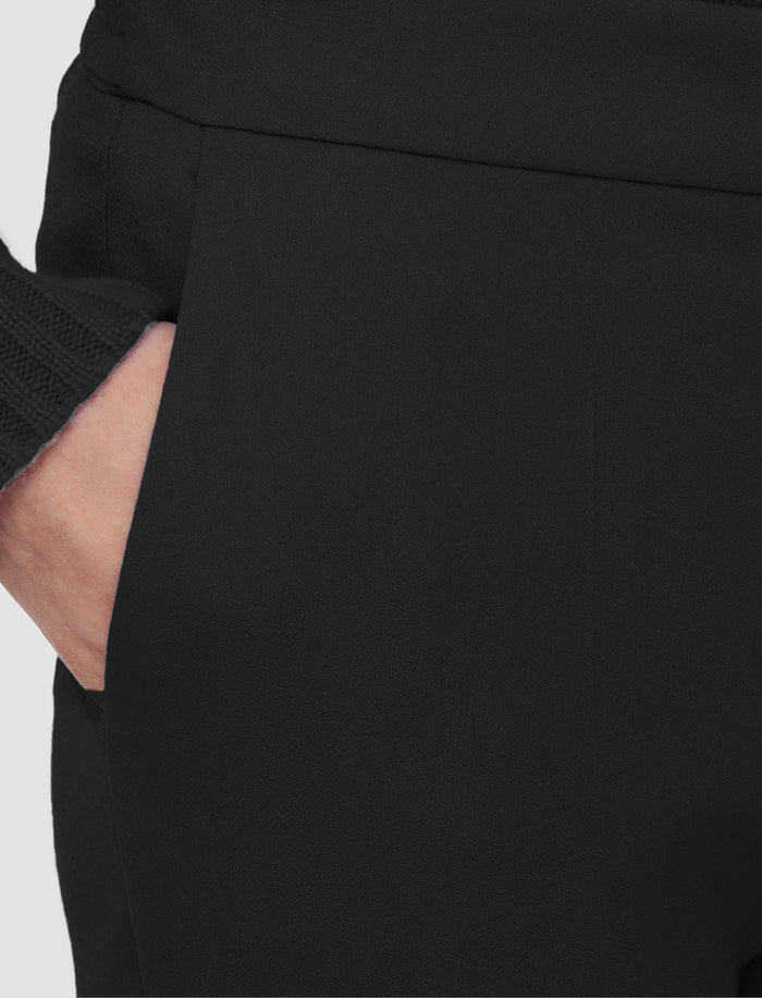 Black Vilar Tailoring Crepe Trousers - Joseph