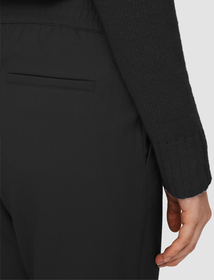 Black Vilar Tailoring Crepe Trousers - Joseph