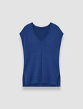 Blue Viscose Grid Knit Top - Joseph