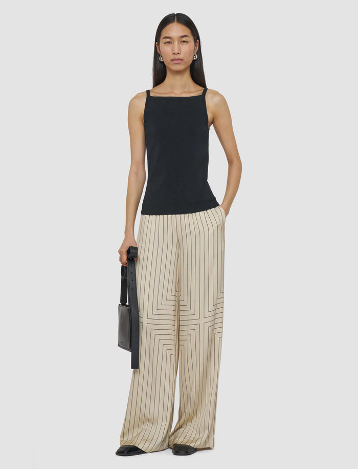 Black Viscose Knit Stretch Vest Top - Joseph