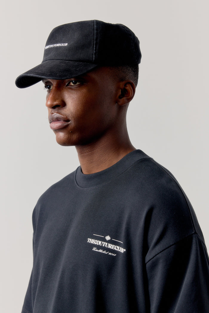 WASHED COPYRIGHT CAP - BLACK