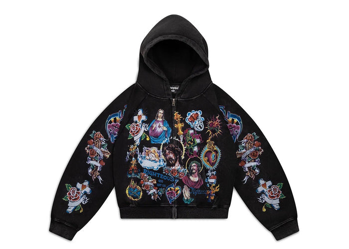 We Are Righteous Risen King Zip Up Black