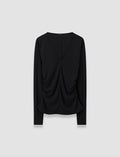 Wool Jersey V Neck Top