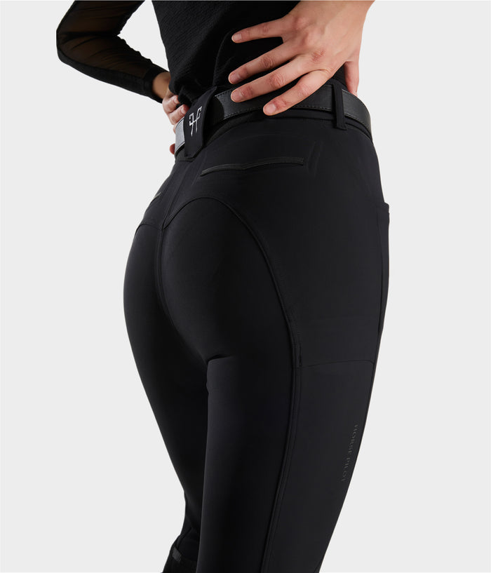X perform ICONIC | Black | Pantalon d'équitation femme | Horse Pilot| Horse Pilot